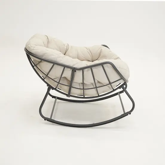 Lounge schommelstoel Royal Rocking II grijs/creme - afbeelding 5