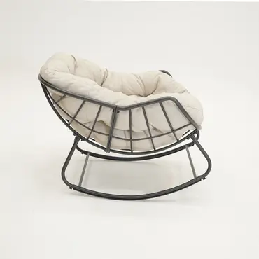 Lounge schommelstoel Royal Rocking II grijs/creme - afbeelding 5