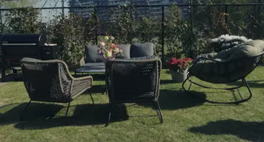 Lounge- schommelstoel Royal Rocking II groen met hoes - afbeelding 5