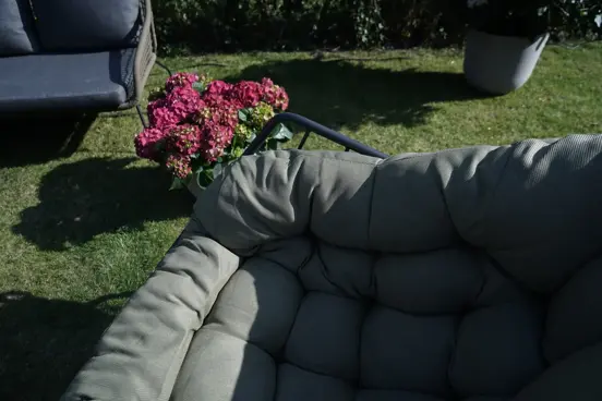 Lounge- schommelstoel Royal Rocking II groen met hoes - afbeelding 4