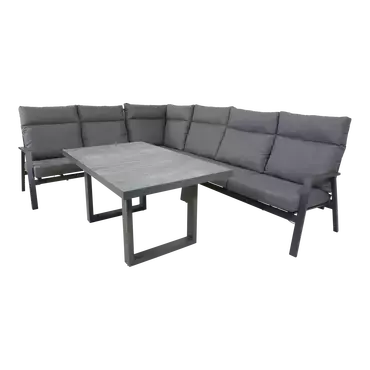 Lounge tafel buiten tuin hoog Prato 2.0 Negro 140x85cm Lesli Living - afbeelding 4