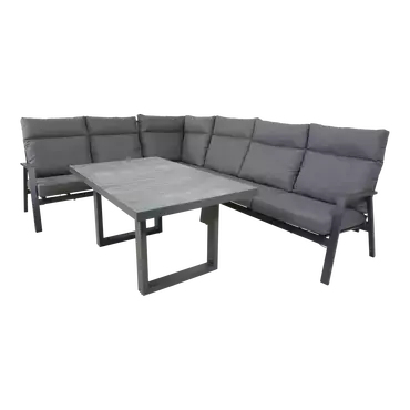 Lounge tafel buiten tuin hoog Prato 2.0 Negro 140x85cm Lesli Living - afbeelding 4