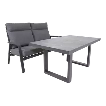 de jouwe huiswerk Architectuur Lounge tafel buiten tuin hoog Prato 2.0 Negro 140x85cm Lesli Living -  Tuinmeubels.nl