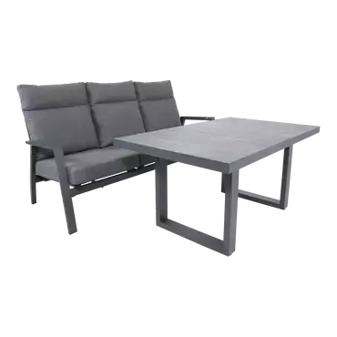 Lounge tafel buiten tuin hoog Prato 2.0 Negro 140x85cm Lesli Living - afbeelding 6