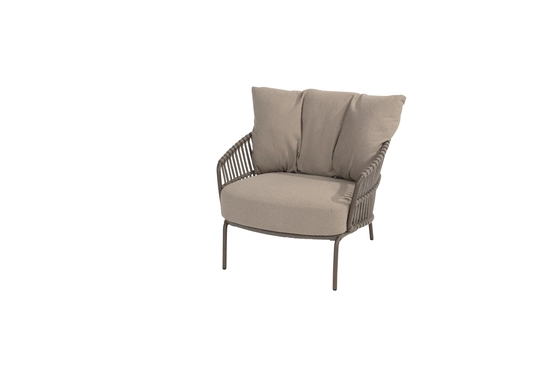 Capalbio living chair terre with 2 cushions voorkant, 4 Seasons Outdoor, tuinmeubels.nl