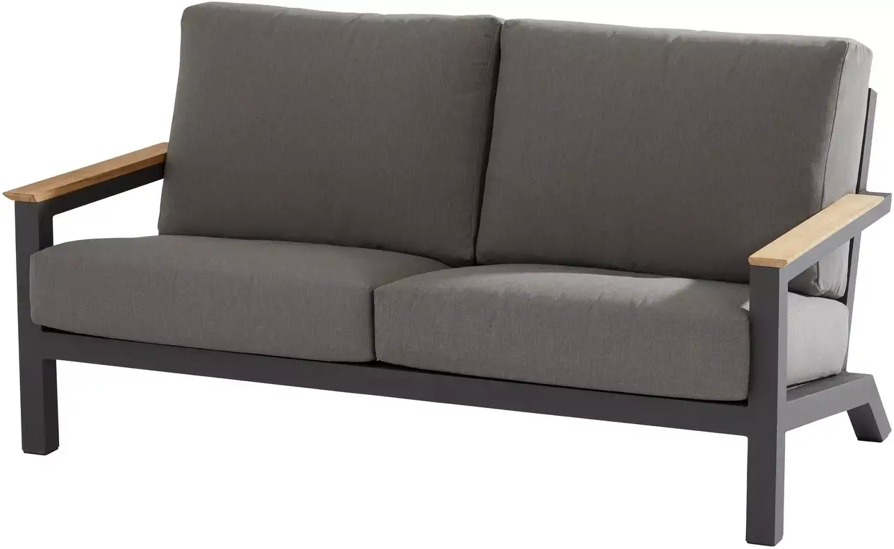 Loungebank Capitol Antraciet Grijs 2.5 zits Kussens Bank Tuin Buiten 4SO