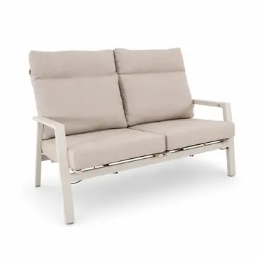 Loungebank Ohio Crema 2-pers, Lesli Living, tuinmeubels.nl