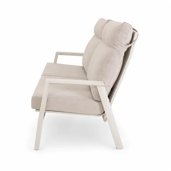 Loungebank Ohio Crema 2-pers zij, Lesli Living, tuinmeubels.nl