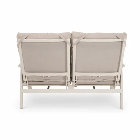 Loungebank Ohio Crema 2-pers achter, Lesli Living, tuinmeubels.nl