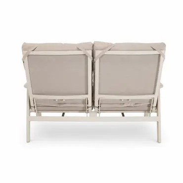 Loungebank Ohio Crema 2-pers achter, Lesli Living, tuinmeubels.nl