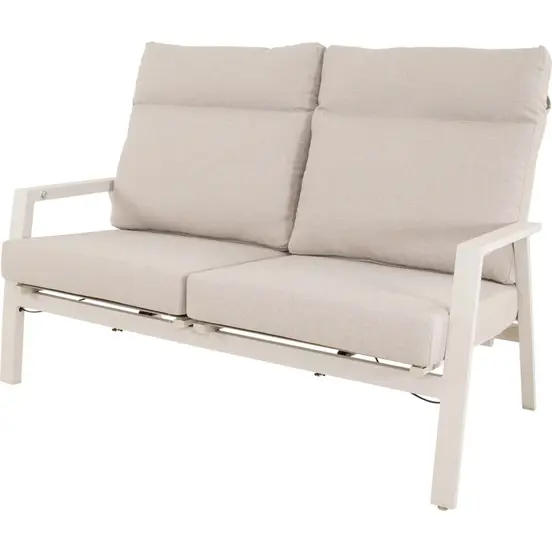 Loungebank Ohio Crema 2-pers, Lesli Living, tuinmeubels.nl