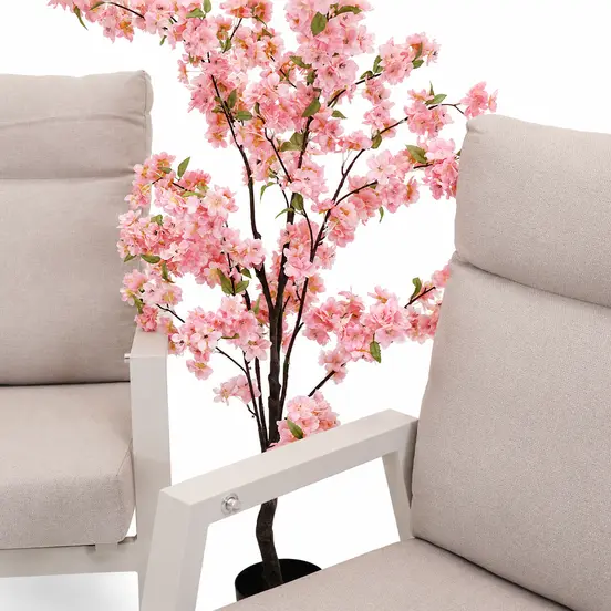 Loungebank ohio crema 3-pers sfeerfoto, Lesli Living, tuinmeubels