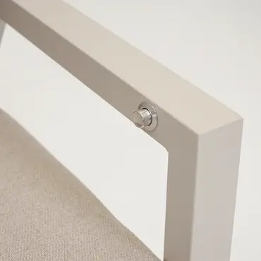 Loungebank ohio crema 3-pers knopje, Lesli Living, tuinmeubels