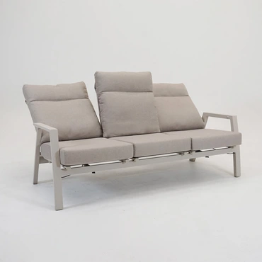 Loungebank ohio crema 3-pers open, Lesli Living, tuinmeubels