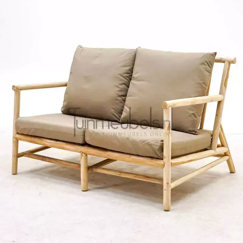 Loungebank 145 cm - teak - Tuinmeubels.nl