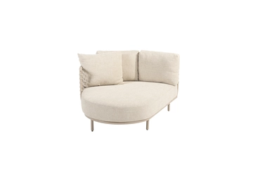 Loungebank Sardinia Chaise Latte Gedeelte Rechts Deel Kussens 4SO Bank Buiten Tuin 4 Seasons Outdoor