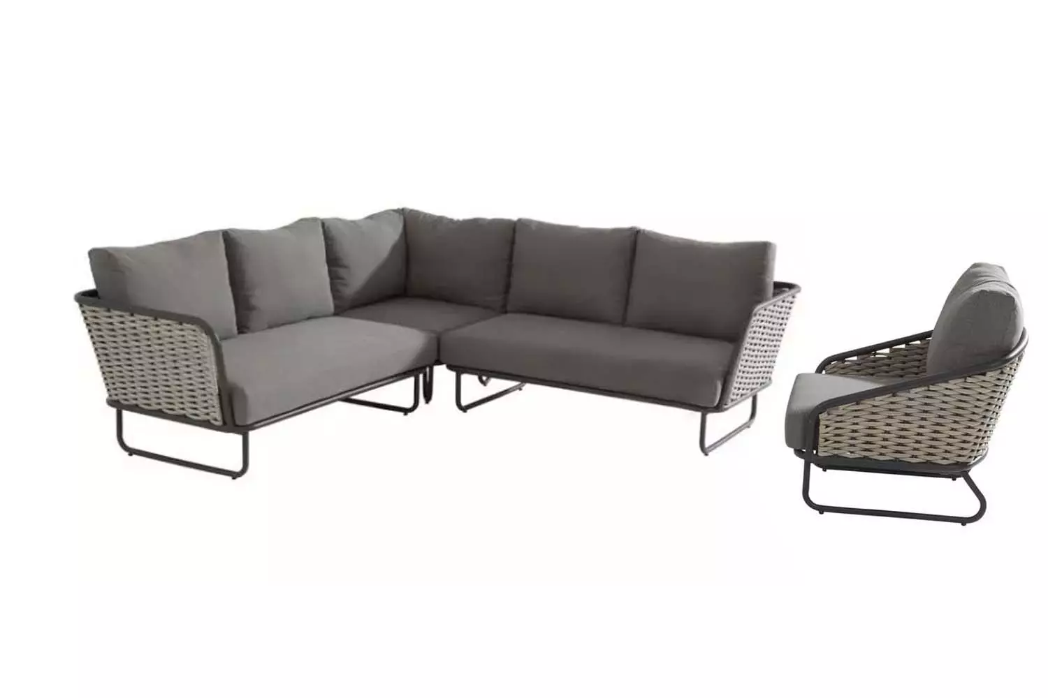 Loungeset Bo klein met loungestoel