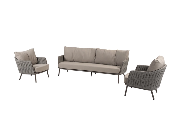 Loungeset Cannes Terre Set 3 delig 3 zits 4SO Bank Stoelen Buiten Tuin 4 Seasons Outdoor - afbeelding 1