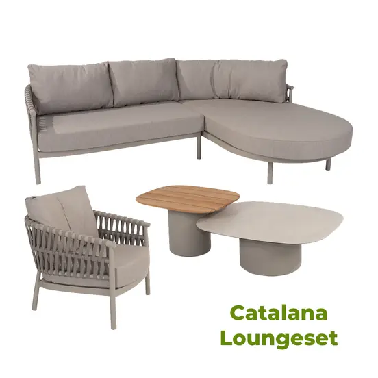 Catalana loungeset incl. tafeltjes en stoel, 4 Seasons Outdoor, Tuinmeubels.nl