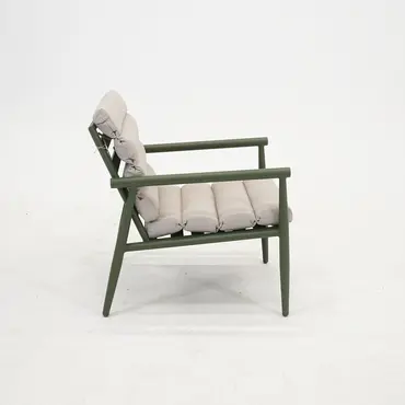 Loungeset harper olive stoel zij, Lesli Living, tuinmeubels.nl