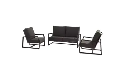 Loungeset Mauritius bank en 2 loungestoelen - afbeelding 2