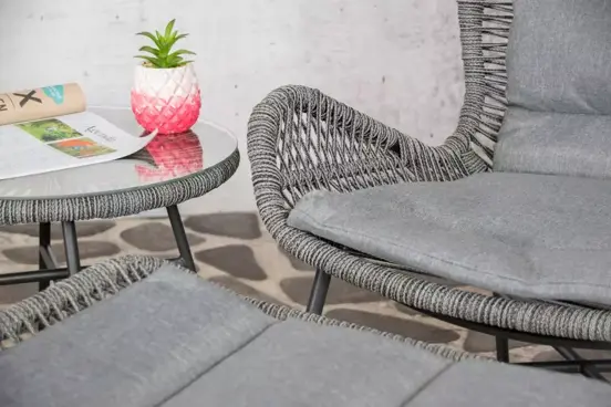 Loungeset Milan Relax Anthracite detail, SenS-line, tuinmeubels