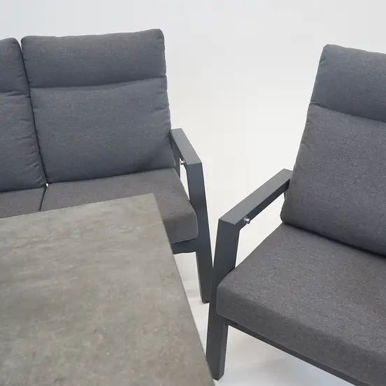 Loungeset Ohio antraciet met Murcia loungetafel - afbeelding 3