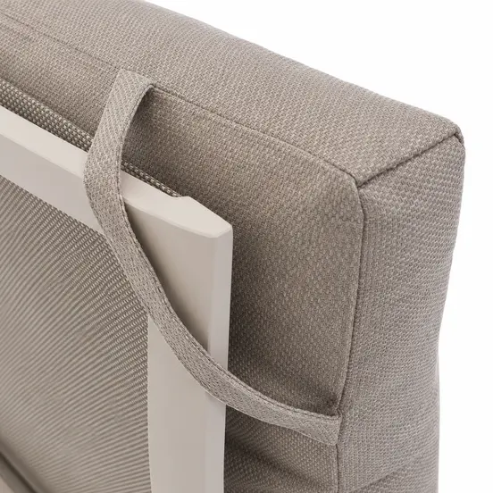 Loungestoel ohio creme achter, Lesli Living, tuinmeubels.nl