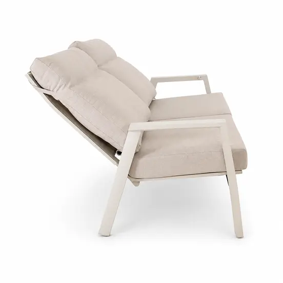 Loungeset Ohio crème standenstoel klein met Prato loungetafel, Lesli Living, Tuinmeubels.nl