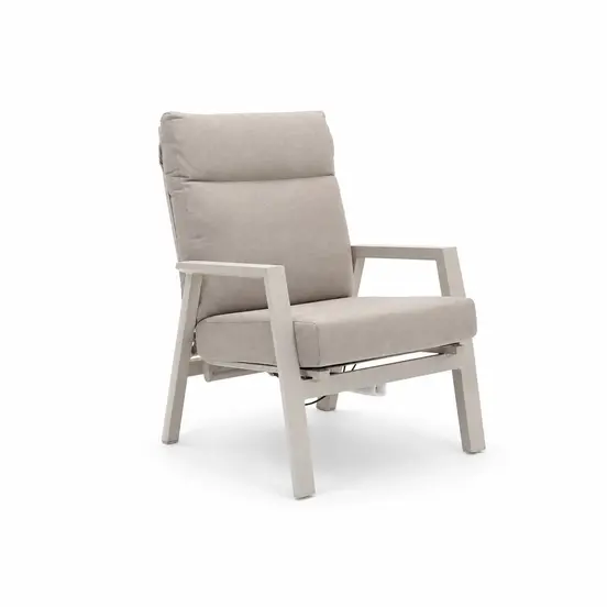 Loungeset Ohio crème standenstoel klein met Prato loungetafel stoel foto, Lesli Living, Tuinmeubels.nl