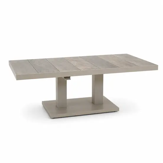 Loungeset Ohio crème standenstoel klein met Prato loungetafel verstelbaar tafel laag, Lesli Living, Tuinmeubels.nl