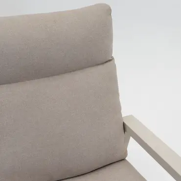 Loungeset Ohio Crème met 2 down town voetenbankjes en tafeltje - afbeelding 4