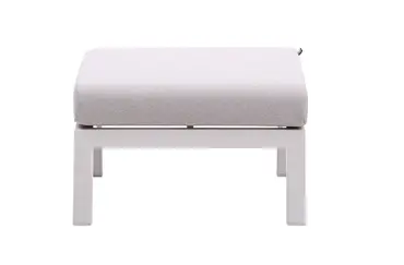 Loungehocker ohio creme voor, Lesli Living, tuinmeubels.nl