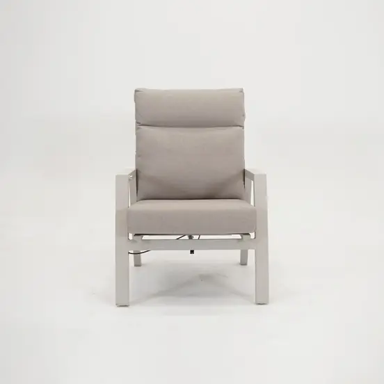 Loungestoel ohio crème voor, Lesli Living, tuinmeubels.nl