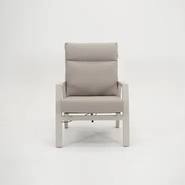 Loungestoel ohio crème voor, Lesli Living, tuinmeubels.nl