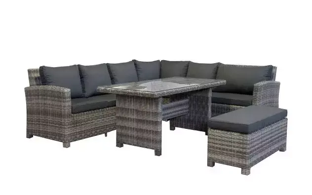 Patriottisch Menda City erosie Loungeset Parma cornerset half dining van SenS-Line - Tuinmeubels.nl