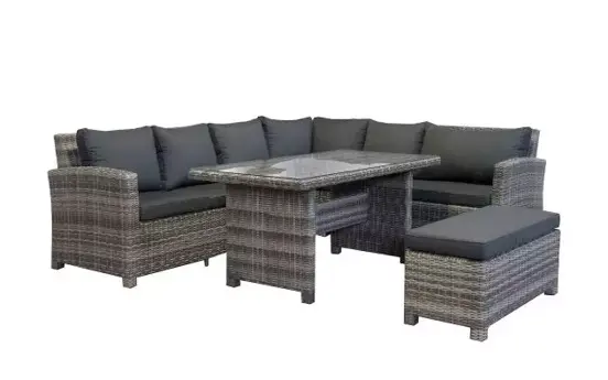 Loungeset Parma cornerset half dining1, SenS-line, tuinmeubels