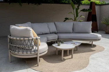 Loungeset Piacenza Latte Set 2 delig 2 zits Kussens 4SO Bank Buiten Tuin 4 Seasons Outdoor - afbeelding 3