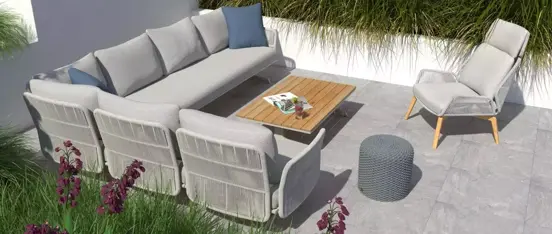 Loungeset Play Panel Frost zonder salontafel van 4 Seasons Outdoor - afbeelding 3