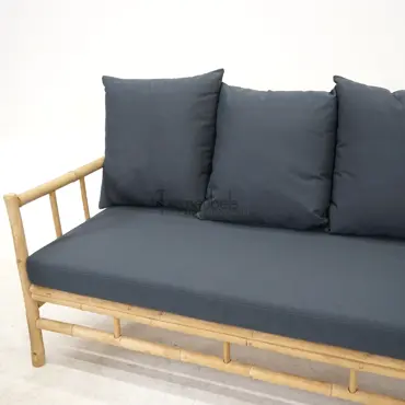 Loungeset Vita Bamboo 4 delig - naturel, Tuinmeubels.nl