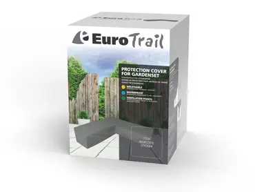 Loungesethoes l ca 325x325x100cm grijs verpakking, Eurotrail hoezen, tuinmeubels.nl