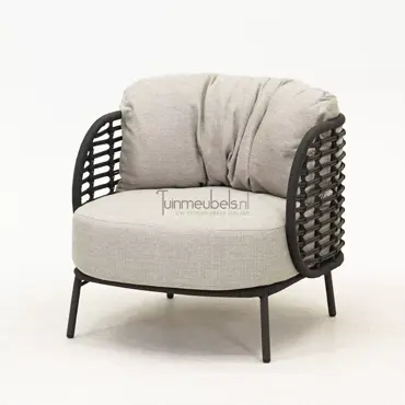 Loungestoel Fabrice antracite incl. 2 kussens | 4 Seasons Outdoor
