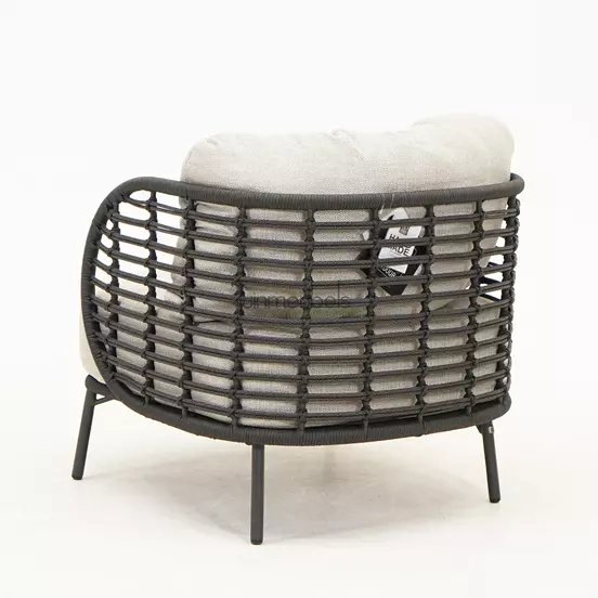 Fabrice living chair anthracite achterkant, 4 Seasons Outdoor, tuinmeubels