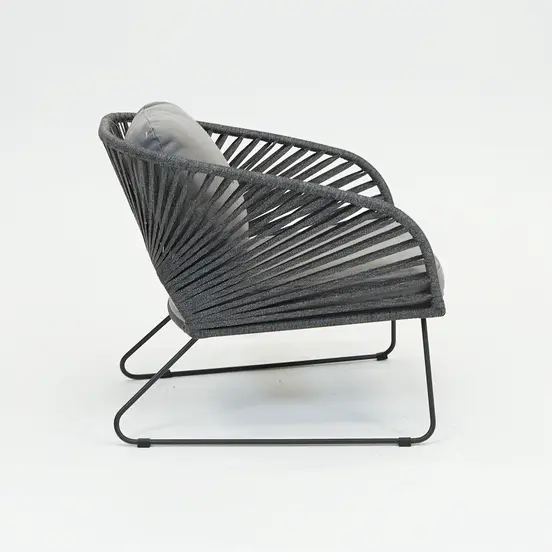 Loungestoel Izumi grijs zijkant, Lesli Living, tuincentrumoutlet.com