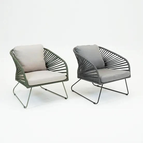 Loungestoel Izumi grijs voor zonder kussen, Lesli Living, tuincentrumoutlet.com