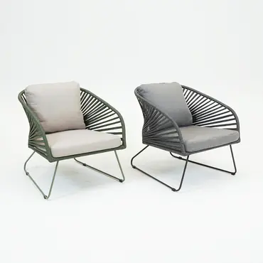 Loungestoel Izumi grijs voor zonder kussen, Lesli Living, tuincentrumoutlet.com