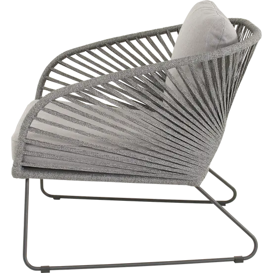 Loungestoel Izumi grijs zijkant, Lesli Living, tuincentrumoutlet.com