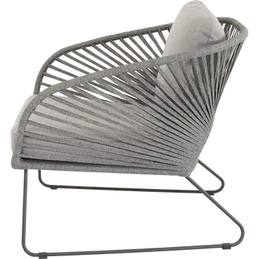 Loungestoel Izumi grijs zijkant, Lesli Living, tuincentrumoutlet.com
