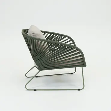 Loungestoel izumi groen zijkant, Lesli Living, tuinmeubels.nl