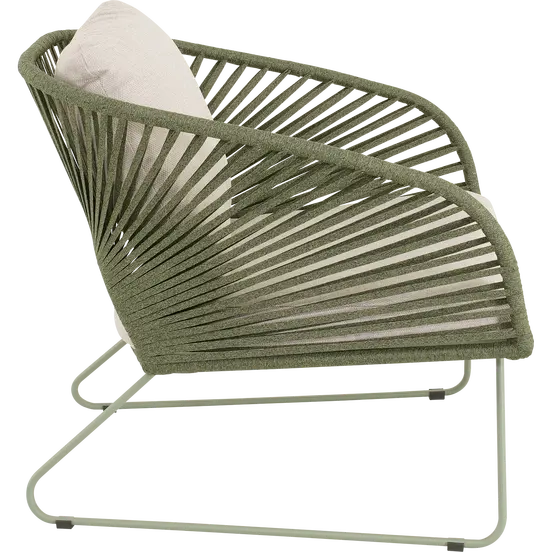 Loungestoel izumi groen zij, Lesli Living, tuinmeubels.nl